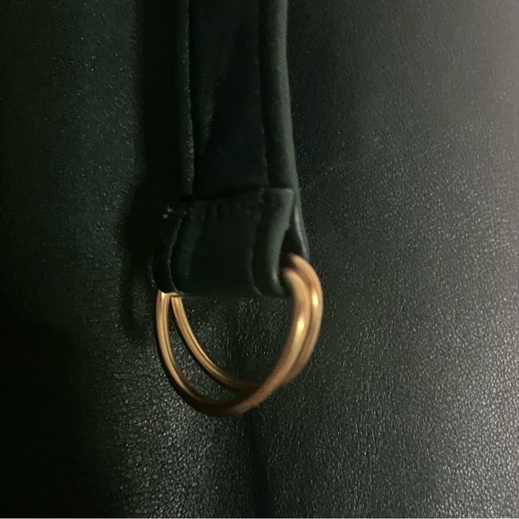 🦚 J. Crew Collection 100% Genuine Leather Hunter Green Pant - Picture 3 of 10